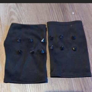 Black Arm Warmers with Studs